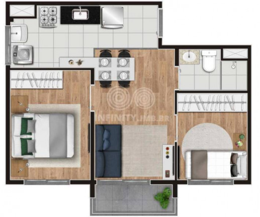 Imagem Apartamento com 2 Quartos à Venda, 36 m² em Cambuci - São Paulo