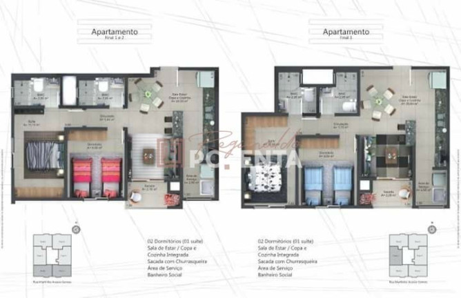 Imagem Apartamento com 2 Quartos à Venda, 62 m² em Centro - Criciúma Imagem Apartamento com 2 Quartos à Venda, 62 m² em Centro - Criciúma