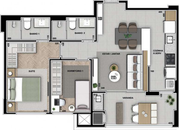 Imagem Apartamento com 3 Quartos à Venda, 85 m² em Boa Vista - Curitiba Imagem Apartamento com 3 Quartos à Venda, 85 m² em Boa Vista - Curitiba