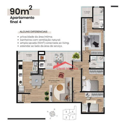 Imagem Apartamento com 3 Quartos à Venda, 88 m² em Saguaçu - Joinville Imagem Apartamento com 3 Quartos à Venda, 88 m² em Saguaçu - Joinville