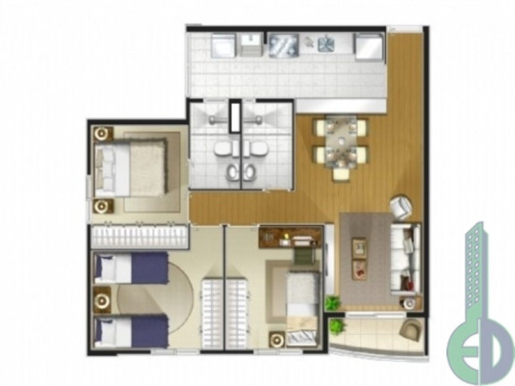 Foto do imóvel Apartamento com 3 Quartos à Venda, 65 m² em Vila Curuçá - Santo André Foto do imóvel Apartamento com 3 Quartos à Venda, 65 m² em Vila Curuçá - Santo André