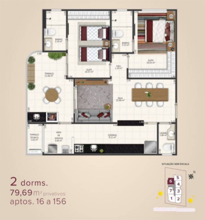 Imagem Apartamento com 2 Quartos à Venda, 80 m² em Aviação - Praia Grande Imagem Apartamento com 2 Quartos à Venda, 80 m² em Aviação - Praia Grande