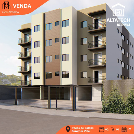 Apartamento com 2 Quartos à Venda, 50 m² em Residencial Summer Ville - Poços De Caldas