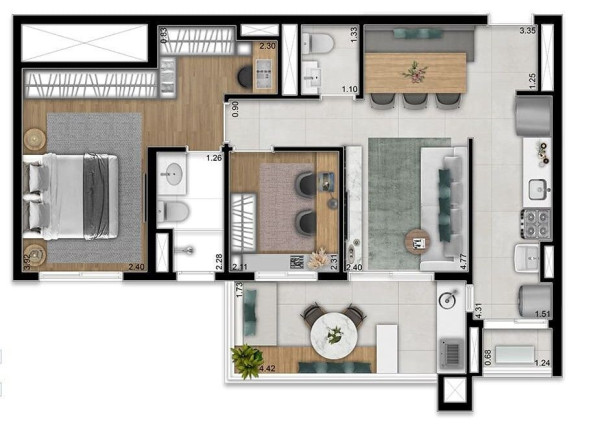 Imagem Apartamento com 2 Quartos à Venda, 48 m² em Vila Osasco - Osasco Imagem Apartamento com 2 Quartos à Venda, 48 m² em Vila Osasco - Osasco