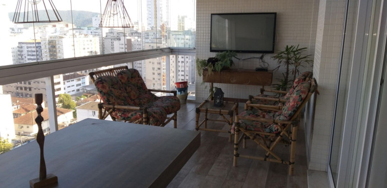 Apartamento com 3 Quartos à Venda, 155 m² em Embaré - Santos