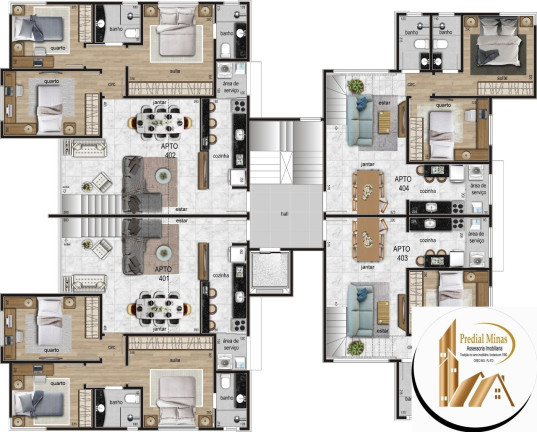 Imagem Apartamento com 3 Quartos à Venda, 55 m² em Itapoã - Belo Horizonte