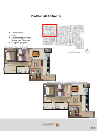 Imagem Apartamento com 2 Quartos à Venda, 55 m² em Cruzeiro - Caxias Do Sul