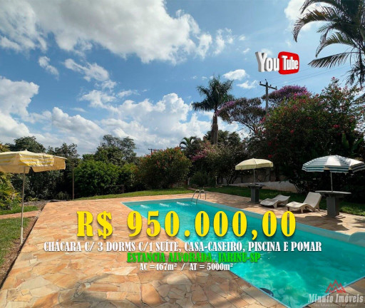 Imóvel com 3 Quartos à Venda, 5.000 m² em Maracanã - Jarinu