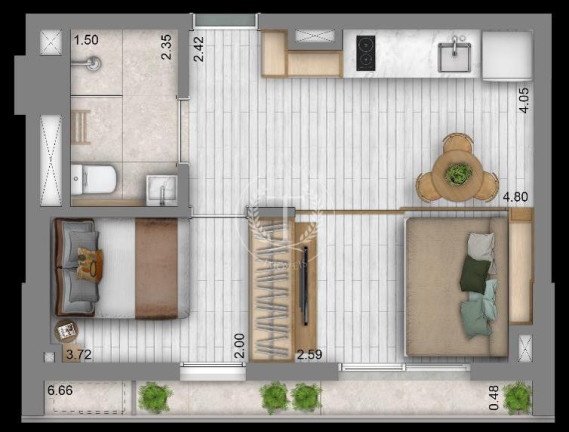 Imagem Apartamento com 1 Quarto à Venda, 27 m² em Jardim Vera Cruz(zona Sul) - São Paulo
