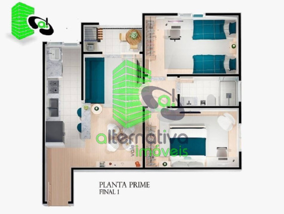 Imagem Apartamento com 1 Quarto à Venda, 35 m² em Parque Das Nações - Pinda - Pindamonhangaba Imagem Apartamento com 1 Quarto à Venda, 35 m² em Parque Das Nações - Pinda - Pindamonhangaba