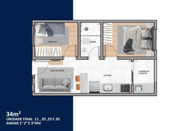 Imagem Imóvel com 1 Quarto à Venda, 27 m² em Vila Carrão - São Paulo
