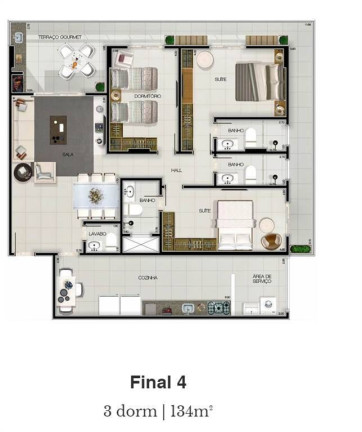 Imagem Apartamento com 3 Quartos à Venda, 135 m² em Forte - Praia Grande Imagem Apartamento com 3 Quartos à Venda, 135 m² em Forte - Praia Grande