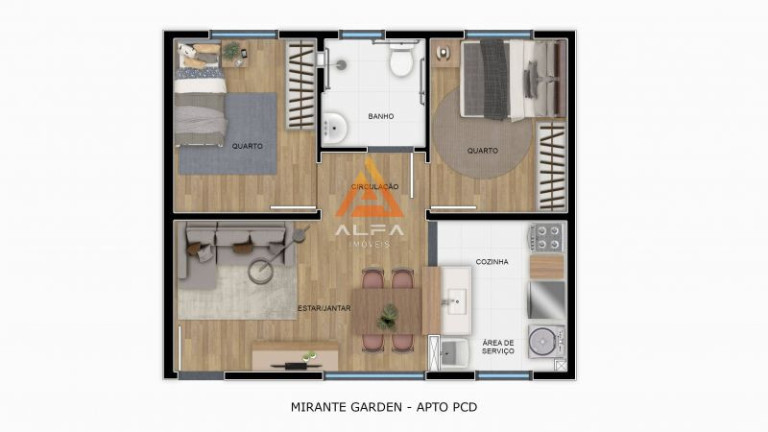 Imagem Apartamento com 2 Quartos à Venda, 44 m²