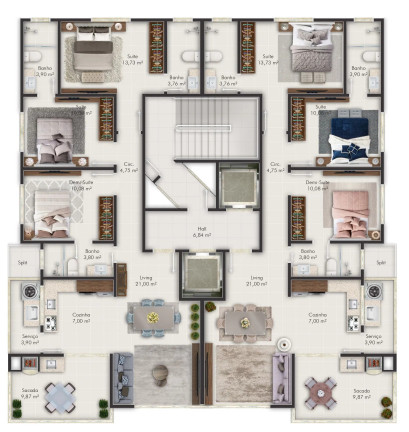 Imagem Apartamento com 3 Quartos à Venda, 110 m² em Meia Praia - Itapema Imagem Apartamento com 3 Quartos à Venda, 110 m² em Meia Praia - Itapema