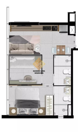 Imagem Apartamento com 2 Quartos à Venda, 39 m² em Vila Pompéia - São Paulo