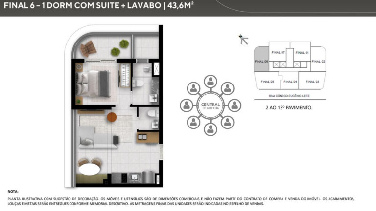 Imagem Apartamento com 1 Quarto à Venda, 43 m² em Pinheiros - São Paulo