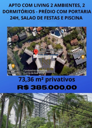 Apartamento com 2 Quartos à Venda, 73 m² em Boa Vista - Porto Alegre