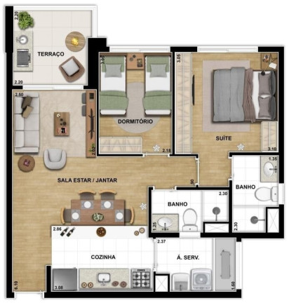 Apartamento com 3 Quartos à Venda, 122 m² em Vila Santa Catarina - São Paulo