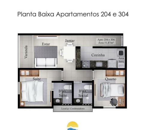 Imagem Apartamento com 2 Quartos à Venda, 53 m² em Altiplano - João Pessoa