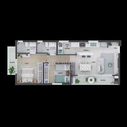 Imagem Apartamento com 2 Quartos à Venda, 74 m² em Portão - Curitiba Imagem Apartamento com 2 Quartos à Venda, 74 m² em Portão - Curitiba