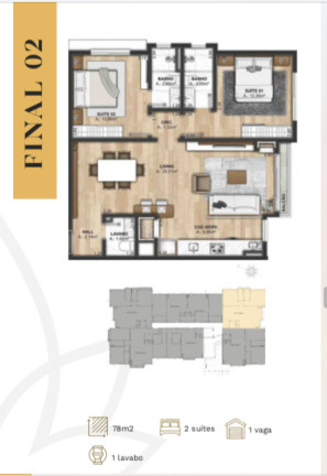 Imagem Apartamento com 2 Quartos à Venda, 78 m² em Bavaria - Gramado Imagem Apartamento com 2 Quartos à Venda, 78 m² em Bavaria - Gramado