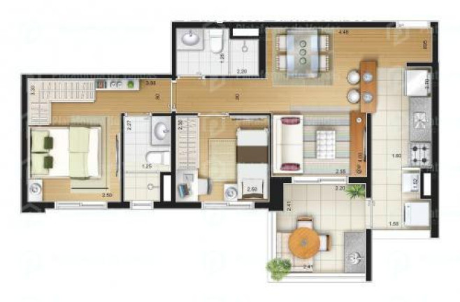 Imagem Apartamento com 2 Quartos à Venda, 57 m² em Vila Prudente - São Paulo