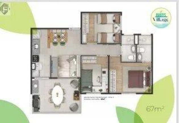 Apartamento com 2 Quartos à Venda, 58 m² em Cotia