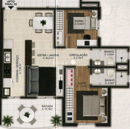 Apartamento com 2 Quartos à Venda, 79 m² em Petrópolis - Caxias Do Sul