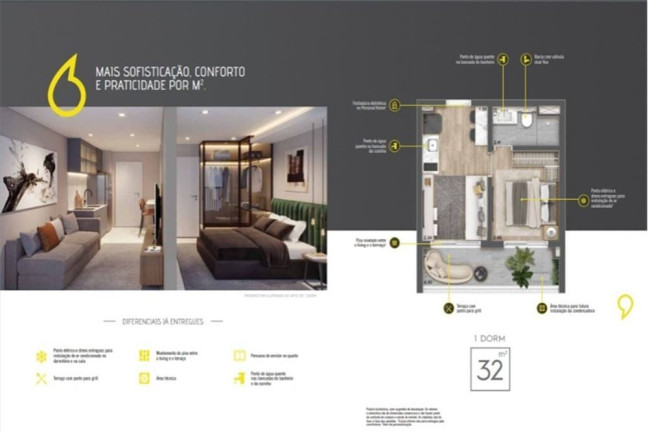 Imagem Apartamento com 1 Quarto à Venda, 31 m² em Vila Gumercindo - São Paulo