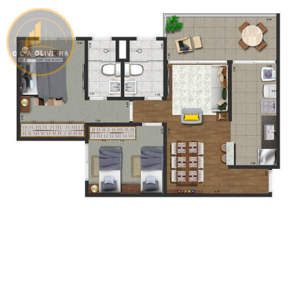 Imagem Apartamento com 2 Quartos à Venda, em Condomínio Residencial Colinas Do Paratehy - São José Dos Campos Imagem Apartamento com 2 Quartos à Venda, em Condomínio Residencial Colinas Do Paratehy - São José Dos Campos