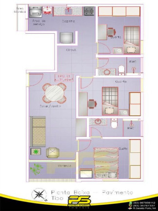Imagem Apartamento com 3 Quartos à Venda, 71 m² em Cristo Redentor - João Pessoa