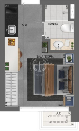 Imagem Apartamento com 1 Quarto à Venda, 21 m² em Paraíso - São Paulo