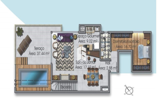 Imagem Cobertura com 4 Quartos à Venda, 210 m² em Nossa Senhora Medianeira - Santa Maria