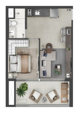 Imagem Apartamento com 1 Quarto à Venda, 26 m² em Santo Amaro - São Paulo