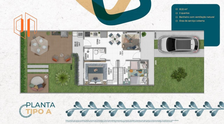 Imagem Casa com 2 Quartos à Venda, 53 m² em Campo Largo Da Roseira - São José Dos Pinhais