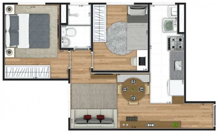 Imagem Apartamento com 1 Quarto à Venda, 33 m² em Jardim Nova Europa - Hortolândia