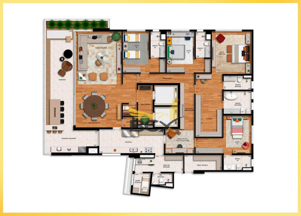 Imagem Apartamento com 4 Quartos à Venda, 344 m² em Alphaville Industrial - Barueri