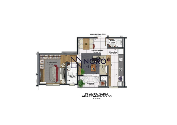 Apartamento com 1 Quarto à Venda, 50 m² em Nossa Senhora Das Dores - Santa Maria