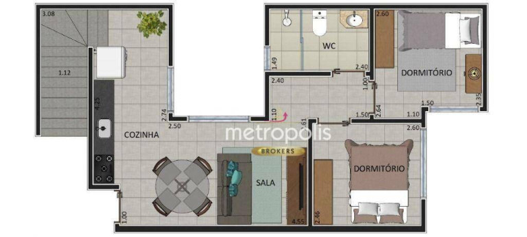 Imagem Cobertura com 2 Quartos à Venda, 115 m² em Vila Linda - Santo André Imagem Cobertura com 2 Quartos à Venda, 115 m² em Vila Linda - Santo André