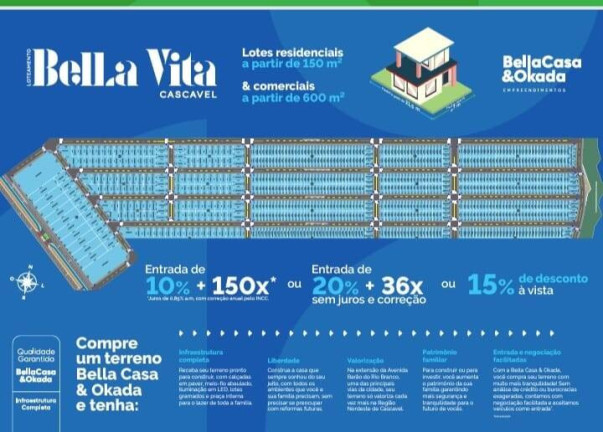 Imagem Terreno à Venda, 154 m² em Brazmadeira - Cascavel Imagem Terreno à Venda, 154 m² em Brazmadeira - Cascavel