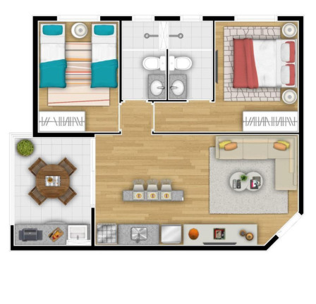 Imagem Apartamento com 2 Quartos à Venda, 45 m² em Centro - Diadema Imagem Apartamento com 2 Quartos à Venda, 45 m² em Centro - Diadema