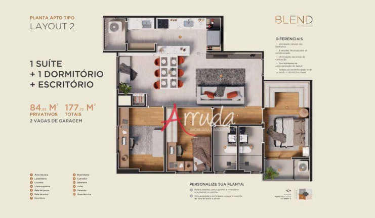 Imagem Apartamento com 3 Quartos à Venda, 84 m² em Centro - Cascavel