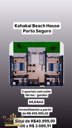Imagem Apartamento com 1 Quarto à Venda, 33 m² em Coroa Vermelha - Porto Seguro