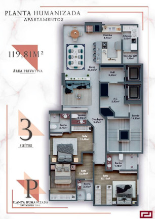 Imagem Apartamento com 3 Quartos à Venda, 120 m² em Meia Praia - Itapema Imagem Apartamento com 3 Quartos à Venda, 120 m² em Meia Praia - Itapema