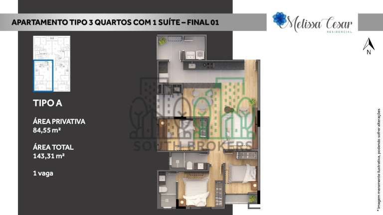 Imagem Apartamento com 3 Quartos à Venda, 84 m² em Vila Operária - Campo Largo Imagem Apartamento com 3 Quartos à Venda, 84 m² em Vila Operária - Campo Largo