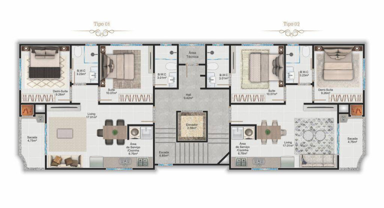 Imagem Apartamento com 2 Quartos à Venda, 62 m² em Perequê - Porto Belo Imagem Apartamento com 2 Quartos à Venda, 62 m² em Perequê - Porto Belo