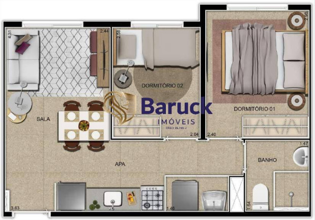 Imagem Apartamento com 2 Quartos à Venda, 37 m² em Barra Funda - São Paulo Imagem Apartamento com 2 Quartos à Venda, 37 m² em Barra Funda - São Paulo