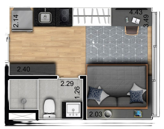 Imagem Imóvel com 2 Quartos à Venda, 46 m² em Jardim Paulista - São Paulo