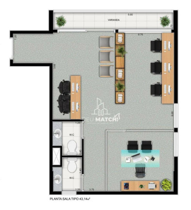 Imagem Sala Comercial à Venda, 42 m² em Vila Thais - Atibaia Imagem Sala Comercial à Venda, 42 m² em Vila Thais - Atibaia