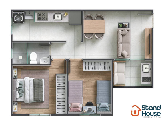 Imagem Apartamento com 2 Quartos à Venda, 47 m² em Sim - Feira De Santana